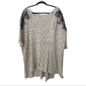 Anthro oversized oatmeal knit sweater